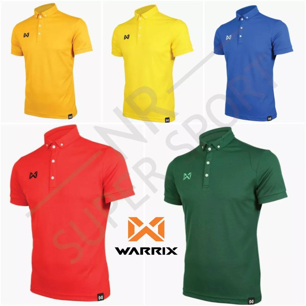WARRIX   เสื้อโปโล  เสื้อสีเขียว 3315 / WA-PLAN15 ของแท้100% CLASSIC POLO เสื้อกีฬา