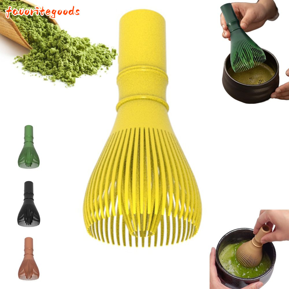 FAVORITEGOODS Matcha Whisk, ปัดผงชาเขียว PP แบบใช้ซ้ําได้, พิธีชงชาแบบพกพาของญี่ปุ่นคุณภาพสูง
