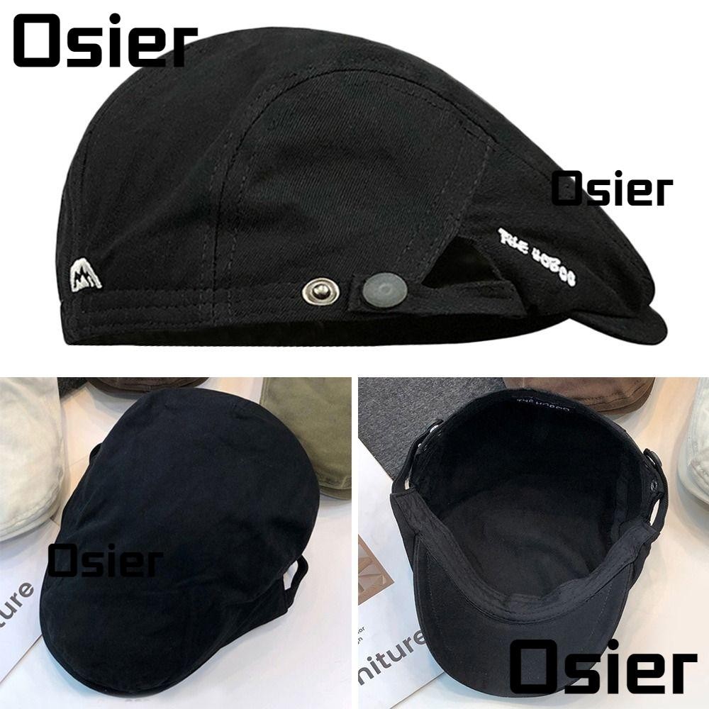 หมวกเบเร่ต์ OSIER Newsboy Cap ทำจากผ้าฝ้ายวินเทจ สำหรับฤดูใบไม้ผลิและฤดูร้อน นุ่มนวลและกลับได้ เหมาะสำหรับการใช้งานกลางแจ้ง