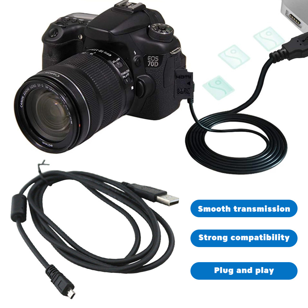 1.5M Data Cable สาย USB UC-E6 1.5M Data Cable 8Pin Cemera Nikon Dslr Cable Sony Data Cable