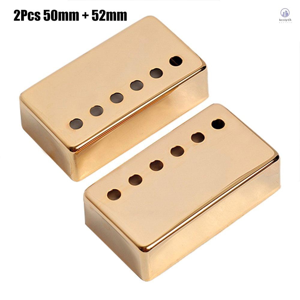 2 ชิ้น Humbucker กีตาร์รถกระบะ 50 มม. + 52 มม.เสา Spacing โลหะ LP กีตาร์คอ Pickup สําหรับกีตาร์ไฟฟ้า
