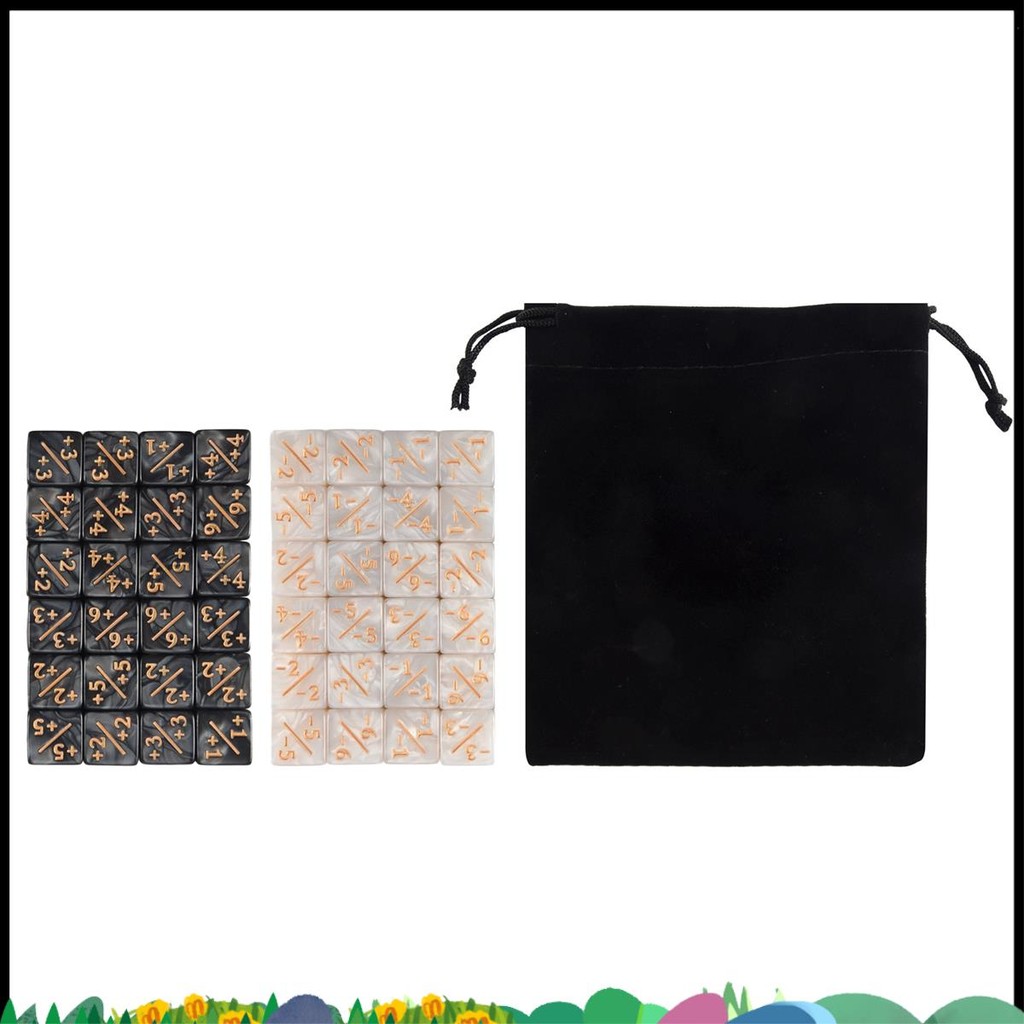 48 ชิ้น 16 มม. เครื่องนับลูกเต๋า Token ลูกเต๋า Loyalty ลูกเต๋า D6 ลูกเต๋า Cube สําหรับ MTG,CCG, การ์