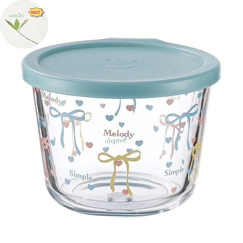 เมากลมภาชนะเก็บอาหารแก้วบอโรซิลิเกตสูงปิดผนึกโถที่มีฝาปิดไมโครเวฟปลอดภัยตู้เย็นโถเก็บผักผลไม้ ใน - รูปที่ 5