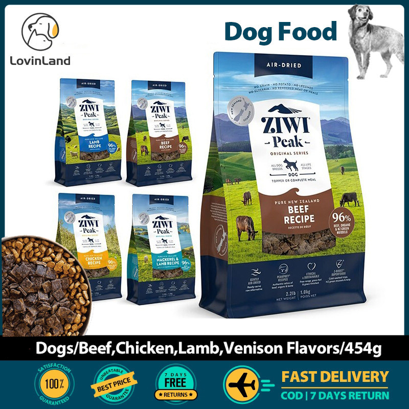 ZIWI Peak Air-Dried Dog Food All Natural High Protein Nutrient Dense Grain Free Dog Treat 454g
