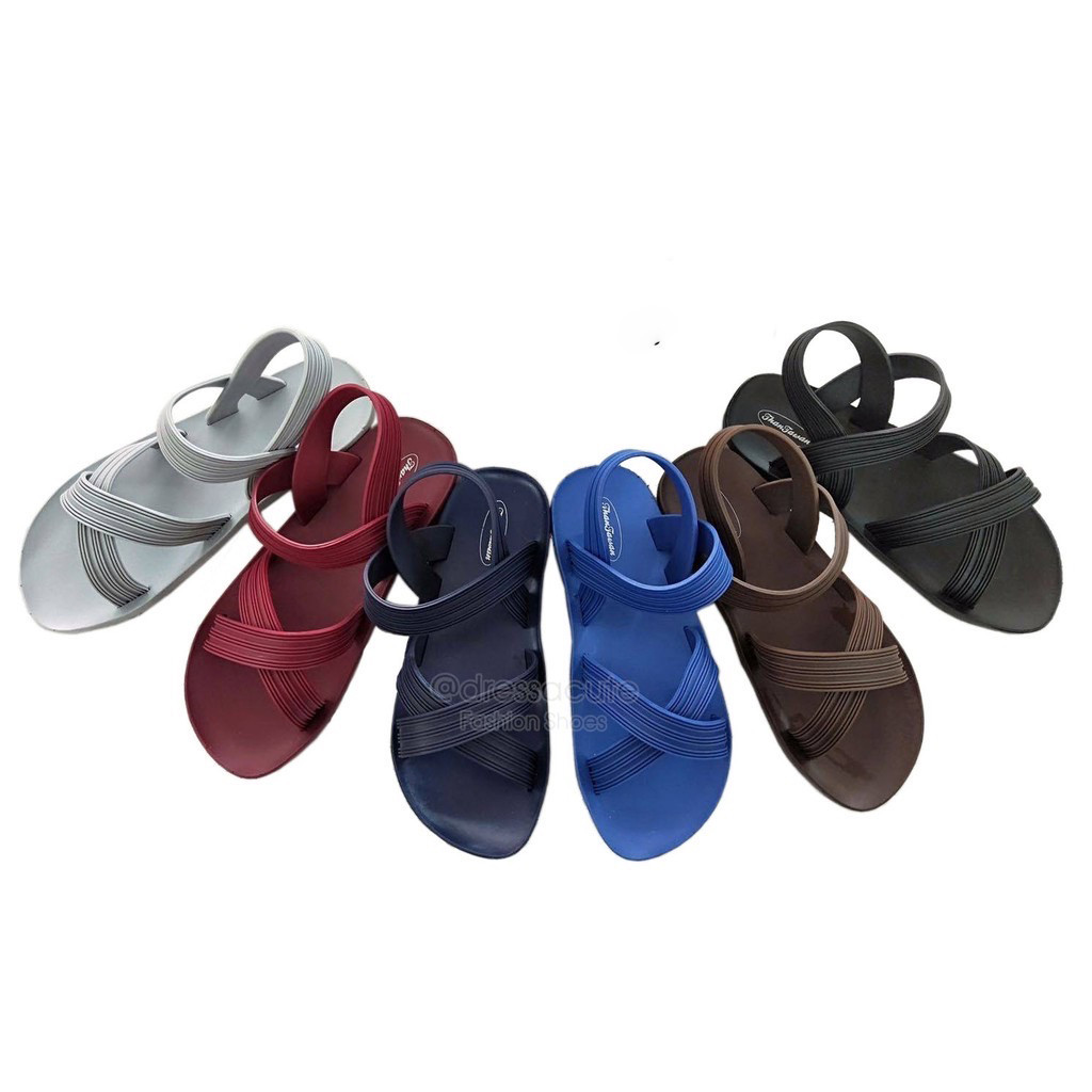 ❤️ Dress A Cute 💛 3612 แตะยางพารารัดส้น รองเท้าเที่ยวทะเล ลุยน้ำ