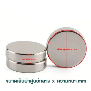 แม่เหล็กทรงกลม หนา 2 มิล แม่เหล็กแรงสูง นีโอไดเมียม วงกลม Magnet Neodymium แม่เหล็ก