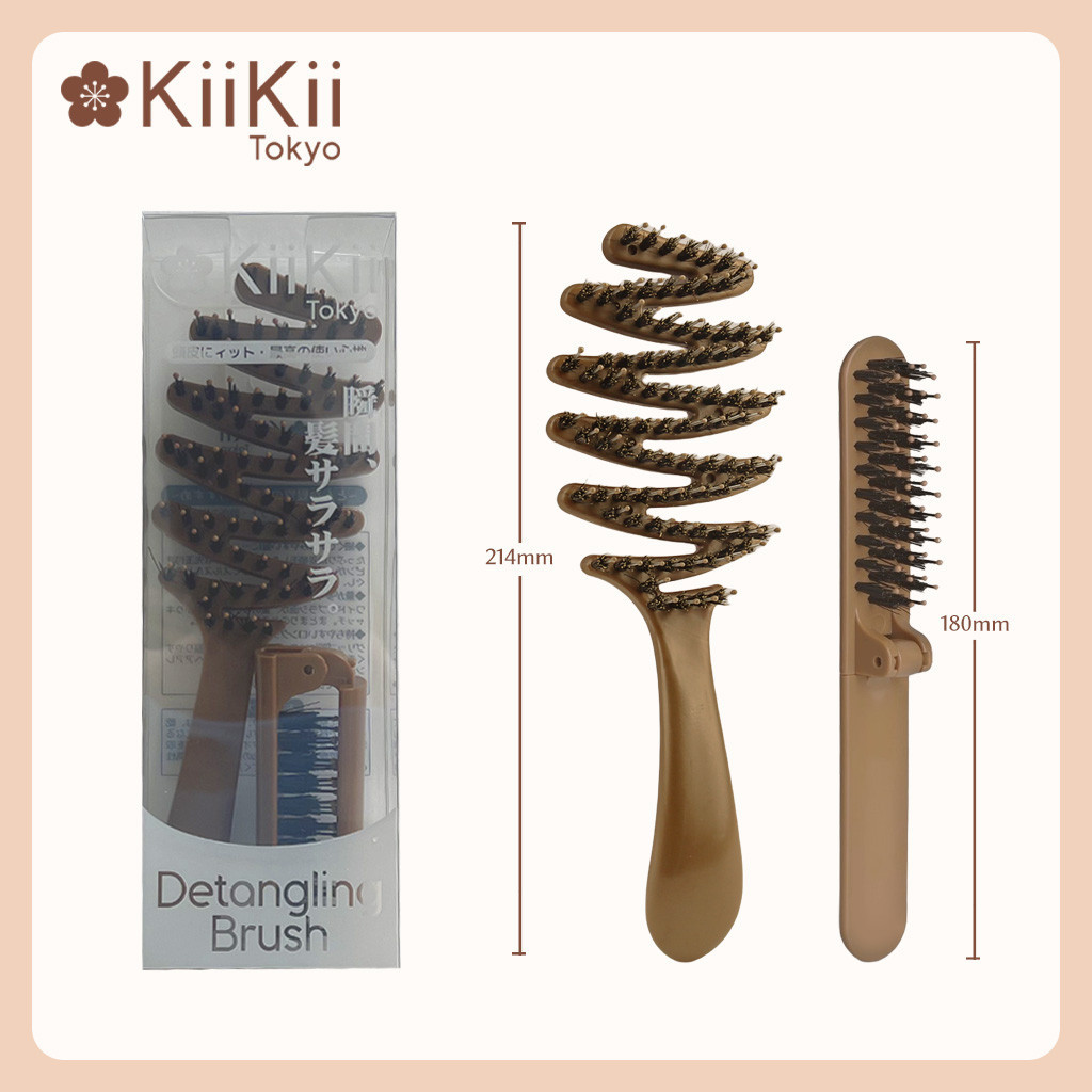 KiiKii Beauty หวีขนหมูป่า หวี หวีลดผมร่วง นวดหนังศีรษะ สำหรับนวดผม ป้องกันไฟฟ้าสถิตย์ - รูปที่ 6