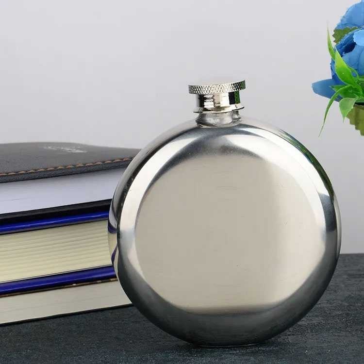 JKMLLCM ขวดสะโพกทรงกลมสแตนเลส 201 5oz เบียร์ขวดไวน์ดื่ม - B-5