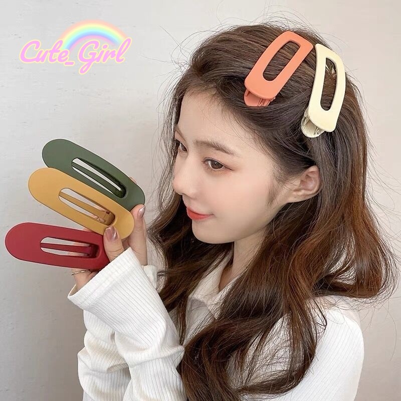 Cute_Girl 🥰🥰 กิ๊ฟกิ๊บติดผม สีโดพามีนหลากหลาย ขนาดใหญ่ กิ๊บติดผมหน้าม้าหัก หวานและน่ารัก ราคาถูกและทนทาน