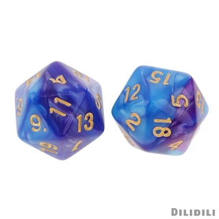 [Dilidili] 10 ชิ้น 20 ด้านลูกเต๋า D20 ลูกเต๋า Polyhedral สําหรับ Dungeons และ Dragons เกมตาราง