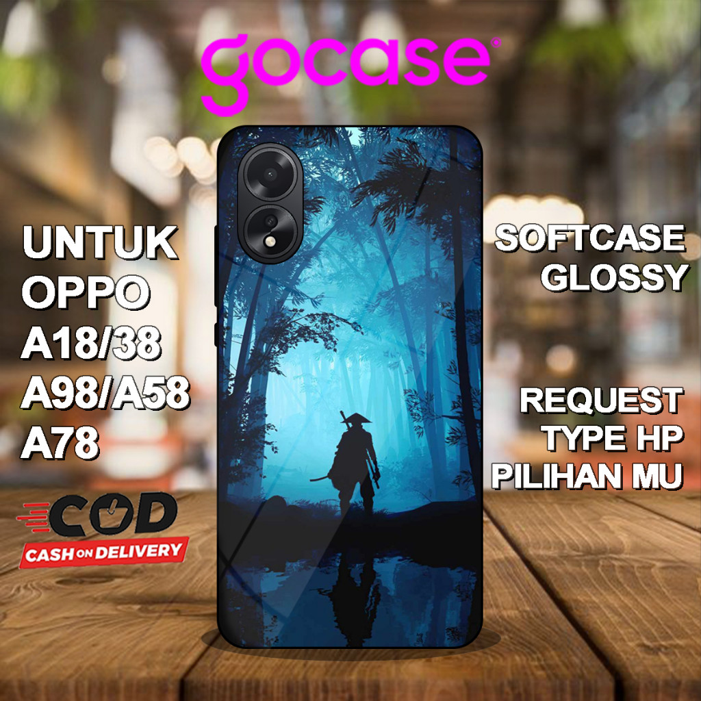 GO กรณี ( AG 22 ) Softcase Glossy สําหรับ Oppo A18 A38 A98 A58 A78 A77S A57 A76 A79 5G A15 A15S A12 