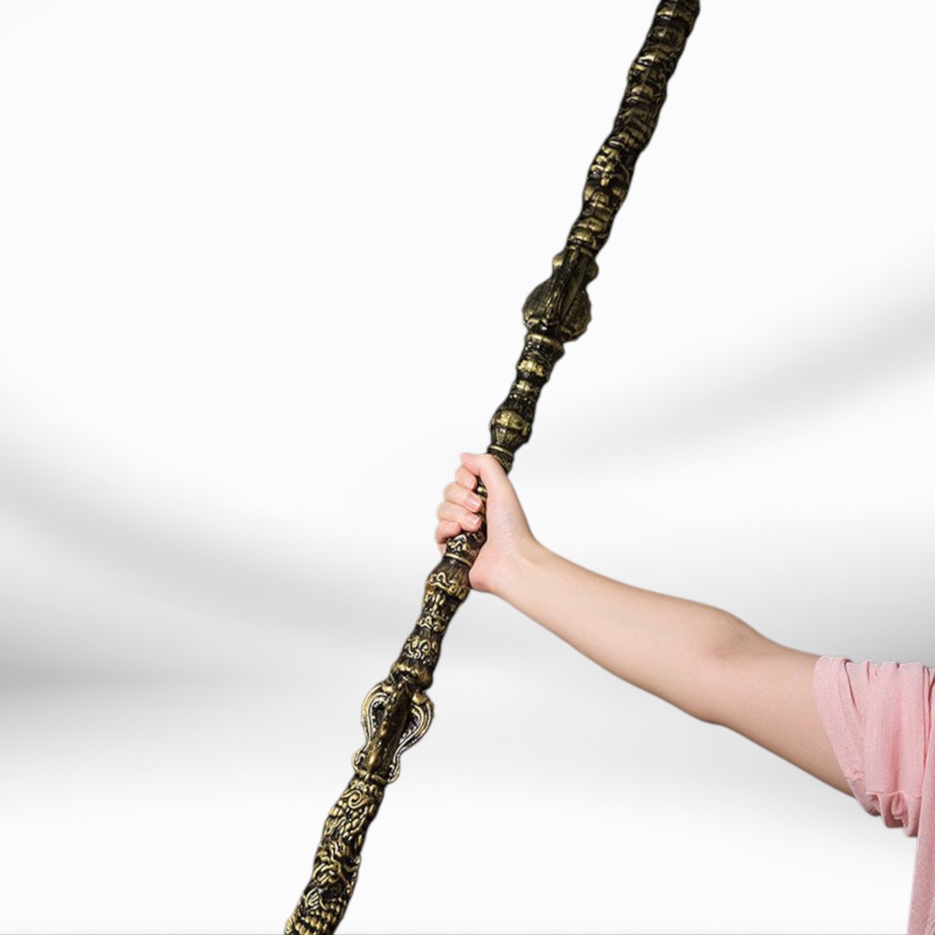[Pre Order]  กระบองทองคำ Ruyi Jingu Bang ของ ซุนหงอคง กึ่งโลหะ 1:1 แบบยืดได้ เรื่อง Black Myth: Wuko