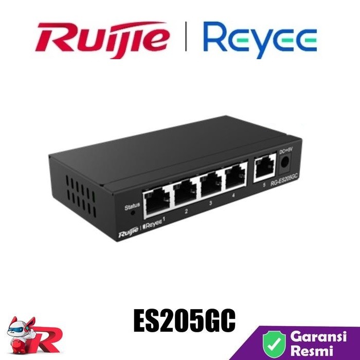 Ruijie RG-ES205GC Switch Cloud จัดการสวิตช์ฮับ 5 พอร์ต Gigabit V