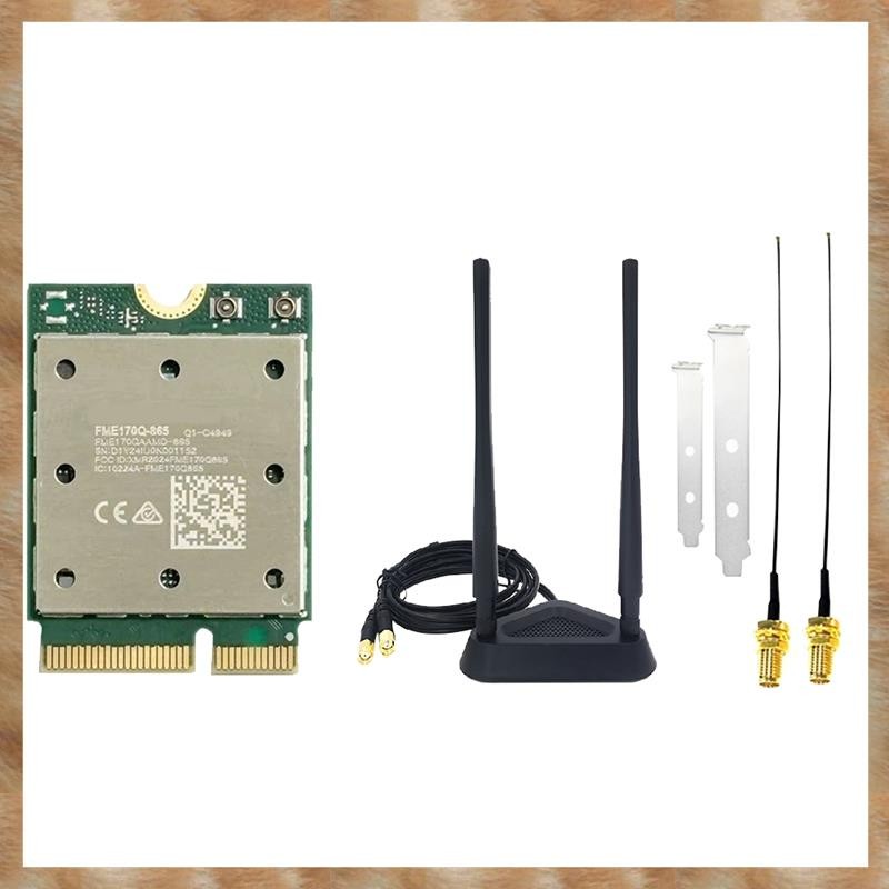 [KYG] WiFi7 QCNCM865 5.4 การ์ดเครือข่ายไร้สาย 5800M Tri Band 2.4G/5G/6Ghz M.2 NGFF อะแดปเตอร์เครือข่