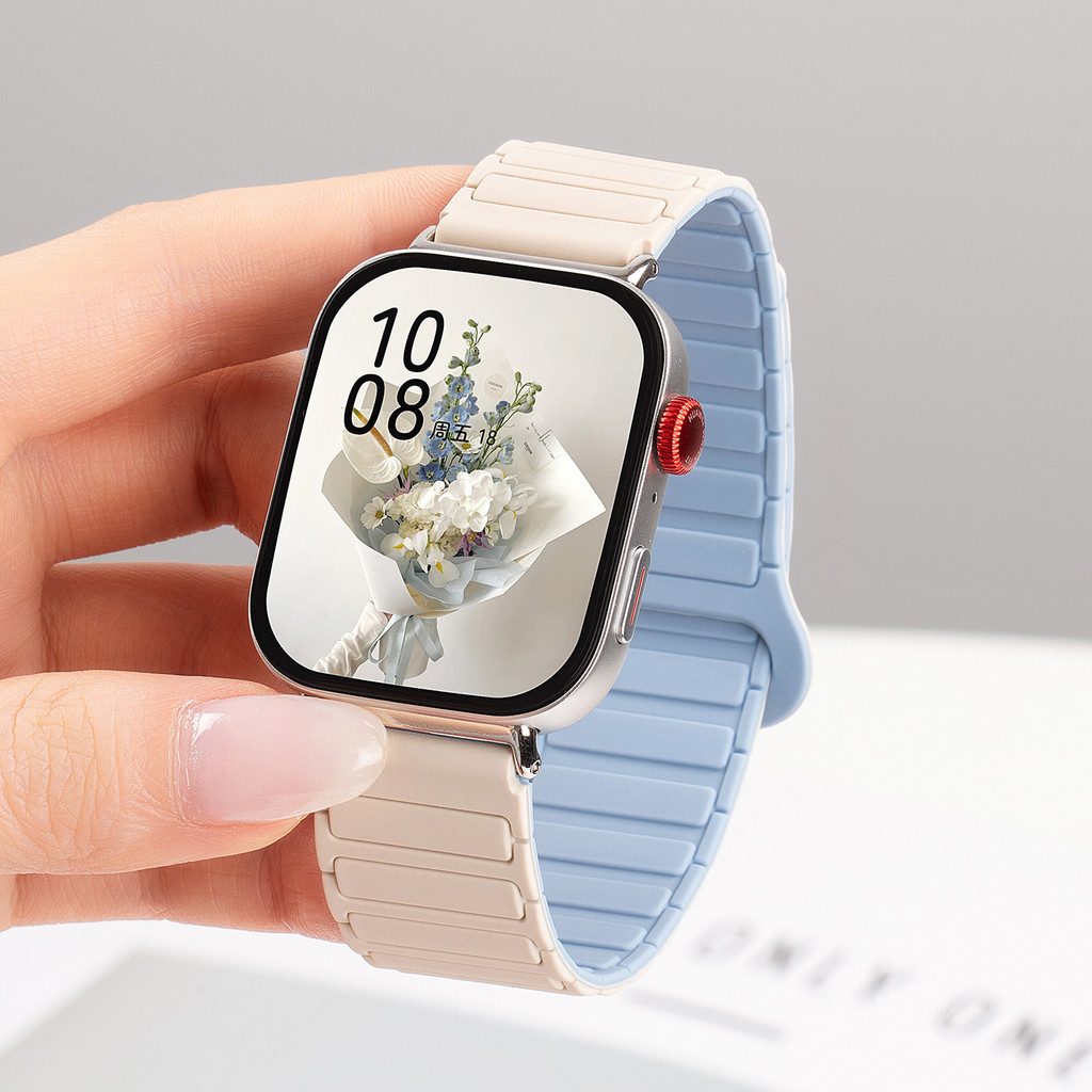 Huawei watch fit4 ใหม่กีฬาคู่สี Magneticsilicone สายรัดสําหรับ Huawei fit3 นุ่ม Breathable Skin friendly เปลี่ยนสายสร้อยข้อมือสําหรับ fit4pro อุปกรณ์เสริม - รูปที่ 6