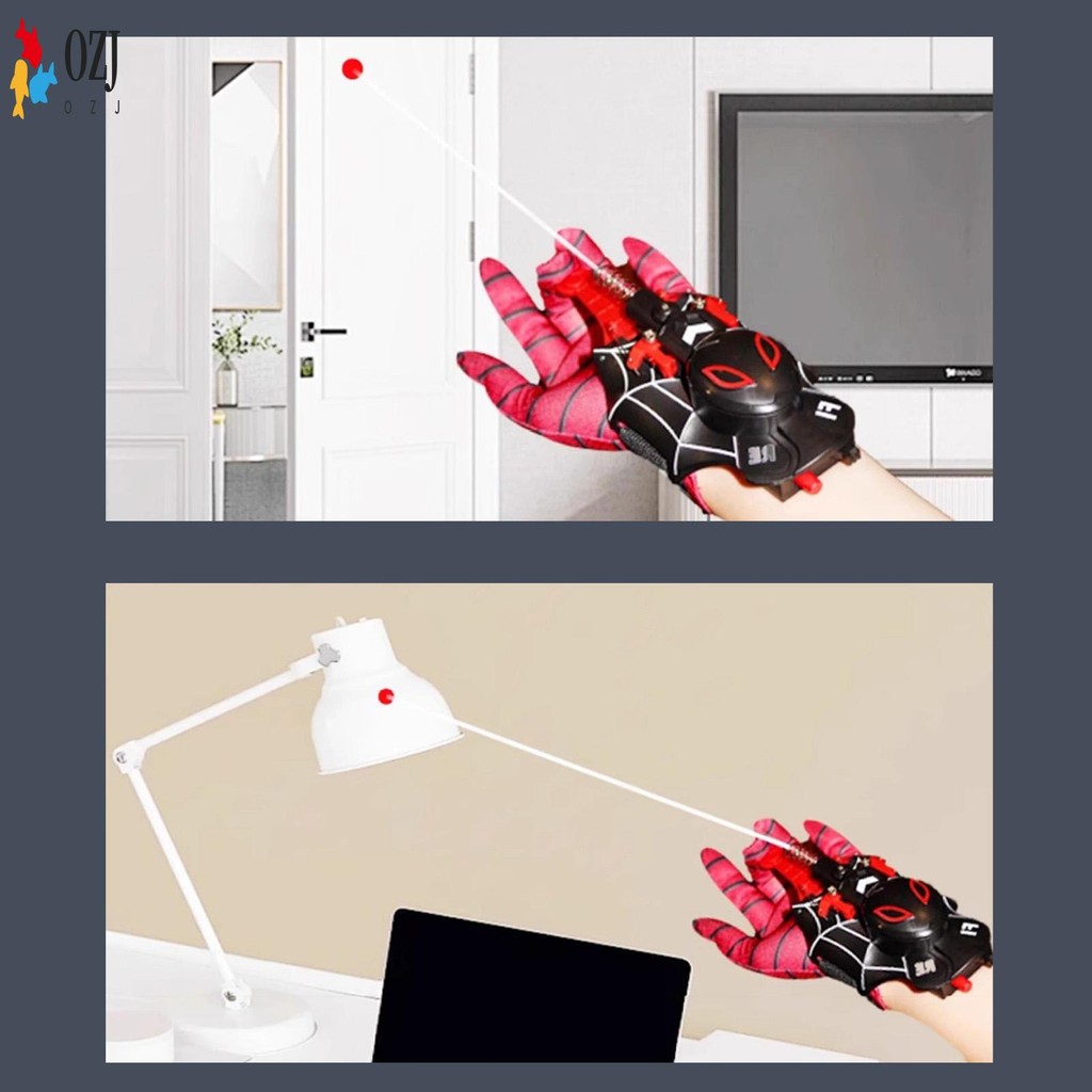 ไฟฟ้า Spider Web Shooter ของเล่น Auto Rewind Web Shooter เครื่องแต่งกายของเล่นสนุกกิจกรรมกลางแจ้งของ