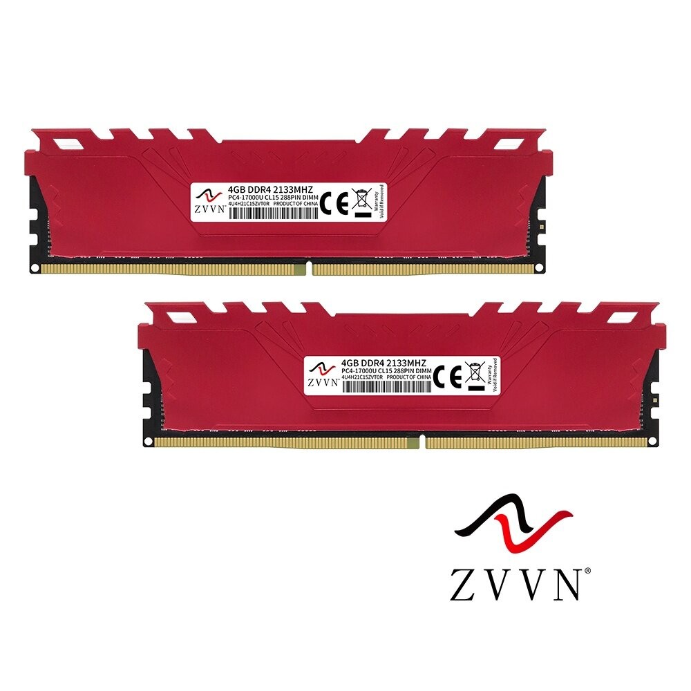 8GB (2 x 4GB) DDR4 2133MHz (PC4 17000) หน่วยความจําเดสก์ท็อป Red Ram รุ่น 4U4H21C15ZVT0R02