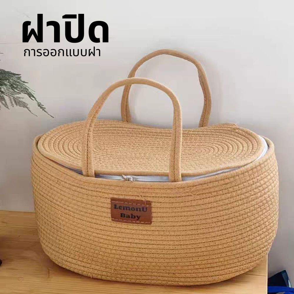 แม่ลูกอ่อนกระเป๋าใส่กระเป๋าผ้าอ้อมเด็กสําหรับใส่แบบพกพากระเป๋าตะกร้ากระเป๋าเตรียมคลอดคุณฝ้าย - รูปที่ 6