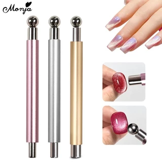 Monja แท่งแม่เหล็กสําหรับ Cat Eye เจลโปแลนด์ดูด Dual Ends Magnetic Ball เล็บออกแบบเครื่องมือ Tool