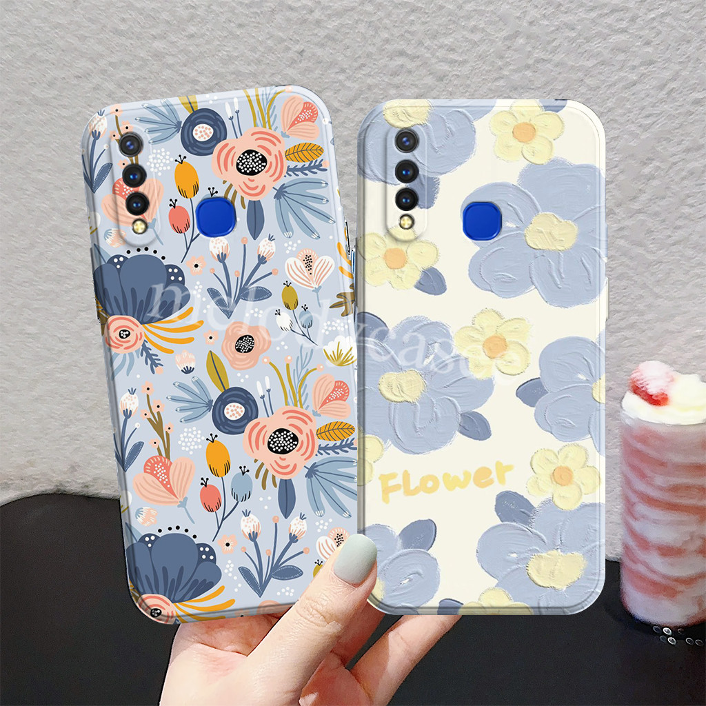 Vivo Y17 Y15 Y12 Y12i Y11 Y19 Z1 Pro Y16 Soft Case Custom ซิลิโคนกันชนป้องกัน - ปลอกดอกไม้