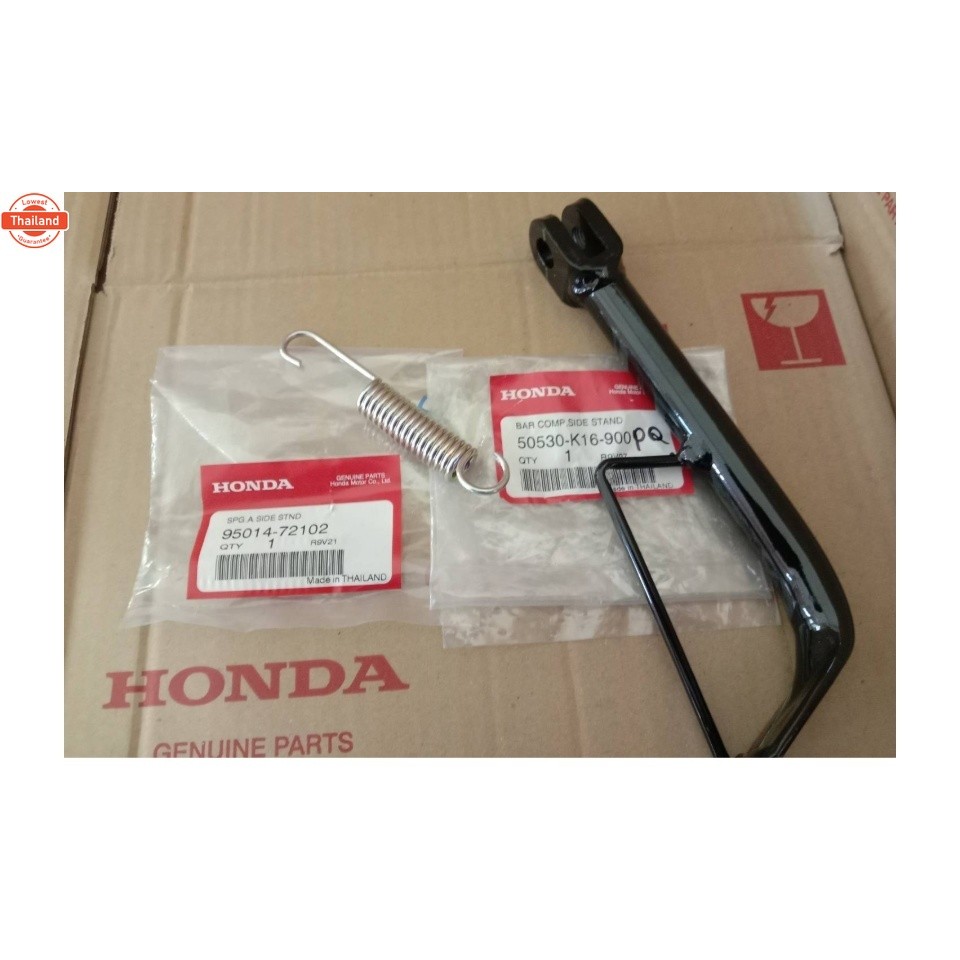 ขาตั้งข้าง genuineศูนย์ แถมสปริงขาตั้ง Honda click-i 125i scoopy-i pcx zoomer-x รหัส 50530-K16-900 +