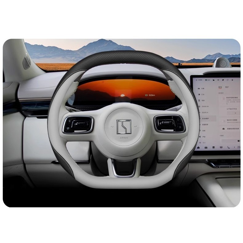 2025 ZEEKR 7X พวงมาลัย Four Seasons Universal Cover Ultra-Thin Anti-Slip สไตล์ zeekr 7x ฝาครอบด้ามจับรถ - รูปที่ 4