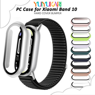 กรณีพีซีแก้วนิรภัยสำหรับ for Xiaomi Mi Band 10 ปกพร้อมฟิล์มป…