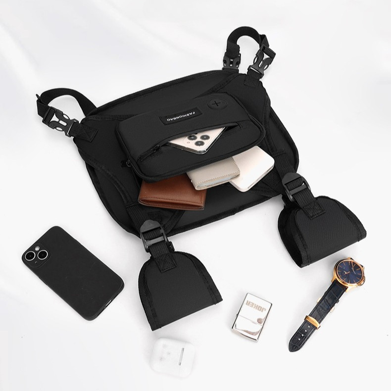 KINGMEN 🎒 กระเป๋าคาดอก กระเป๋าเสื้อกั๊กอเนกประสงค์ กระเป๋าเป้ พร้อมส่ง - รูปที่ 5