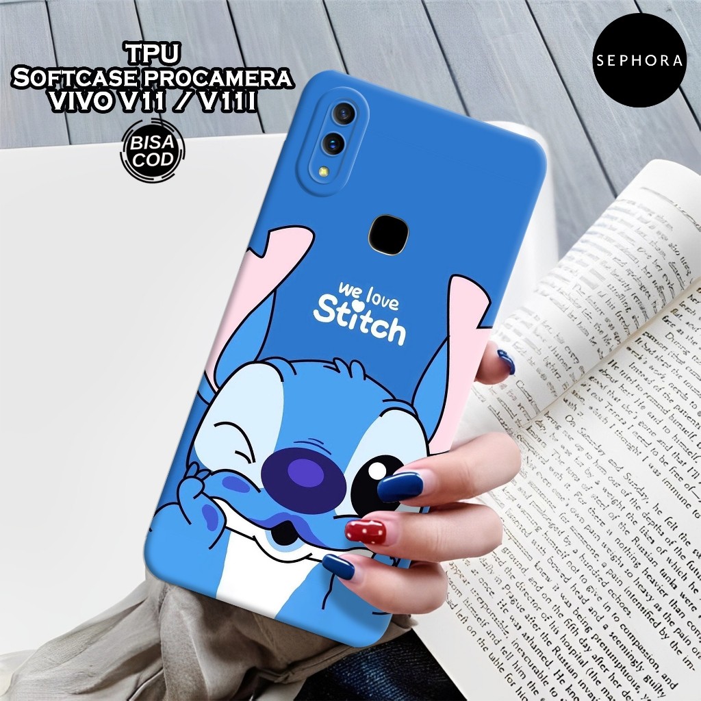 เคส HP ล่าสุด VIVO V11 / V11i - เคส Stitch แฟชั่น - เคส VIVO V11 / V11i Softcase - เคสกล้อง Pro - เค