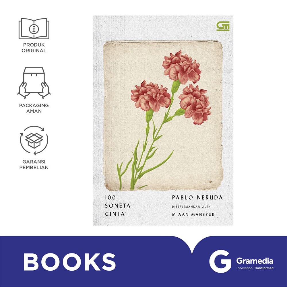 Gramedia Surabaya - 100 Love Soneta (Pablo Neruda)