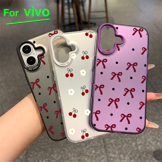 สำหรับ Vivo เคส Y200 Y20 Y20s Y12s Y12A โบว์สีแดง Y17 Y12 Y15 Y11 Y12i Y15A โทรศัพท์วิโว่ V40 V40PRO Y18 Y18s Y18E