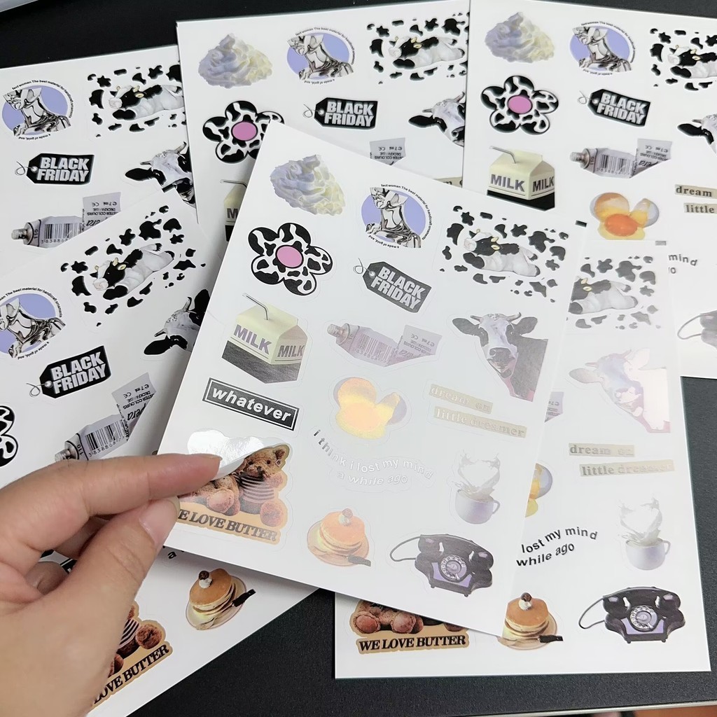 สติ๊กเกอร์ไดคัท กันน้ำ PVCสติ๊กเกอร์ลายการ์ตูน สติกเกอร์กันน้ํา สําหรับโน๊ตบุ๊ค แล็ปท็อป หมวกกันน็อค รูปลอก นักเรียนDIY