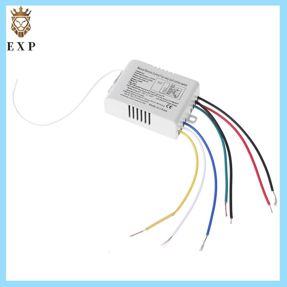 [explosion1.th] 4 รีเลย์ 220V โคมไฟติดผนังอัจฉริยะดิจิตอลสวิตช์ควบคุมระยะไกลไร้สาย