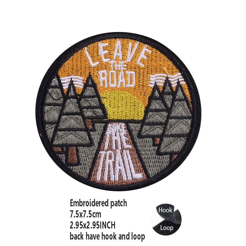 ออกแบบใหม่ Velcro Patch HAPPY CAMPER Camping ปลอกแขนภูมิทัศน์ธรรมชาติ Yamagawa River แพคเกจกลางแจ้งสติกเกอร์ - รูปที่ 6