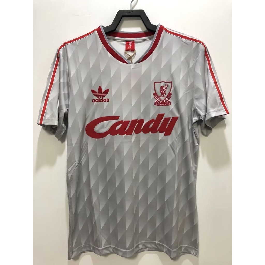 8991 เสื้อฟุตบอลย้อนยุคลิเวอร์พูลเยือน อ่า.+เสื้อฟุตบอลแขนสั้นคุณภาพสูง