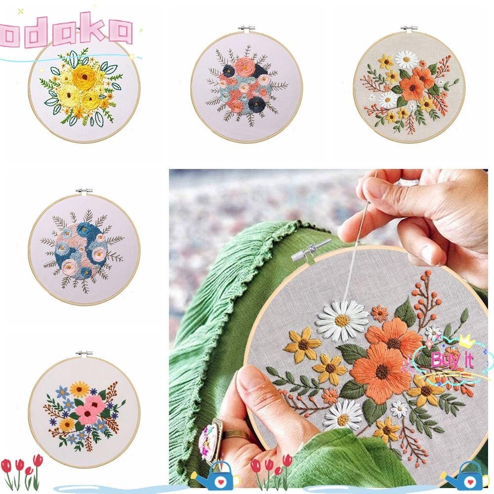 Odaka ชุดปักครอสติช ชุดของขวัญ ดอกไม้ รูปแบบ ภาพวาด ตกแต่งผนัง งานฝีมือ DIY