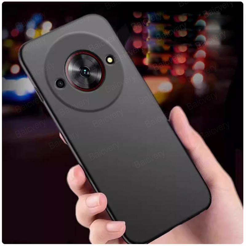 เคสโทรศัพท์ ZTE Nubia Focus 5G NX302J Pro Z2351N Matte สีดําป้องกันเคสโทรศัพท์ Soft TPU กันกระแทก