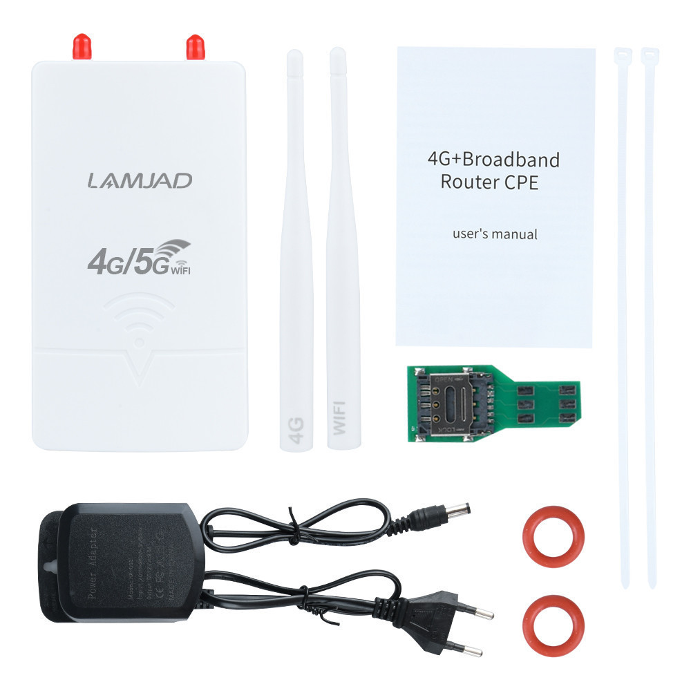 เร้าเตอร์ ใส่ซิม รองรับ ทุกเครือข่าย OUTDOOR 4G Router กระจายไวไฟ กันฝน สำหรับใช้ภายนอก เสียบใช้เลย ไม่ติดตั้ง