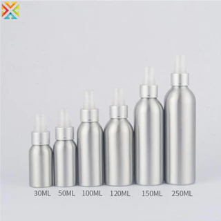 30ml/50ml/100ml/120ml/150ml/250ml อลูมิเนียมขวดสเปรย์ที่ว่างเปล่า Mini Travel รีฟิลน้ําหอมคอนเทนเนอร์เครื่องสําอาง Sprayer Atomizer
