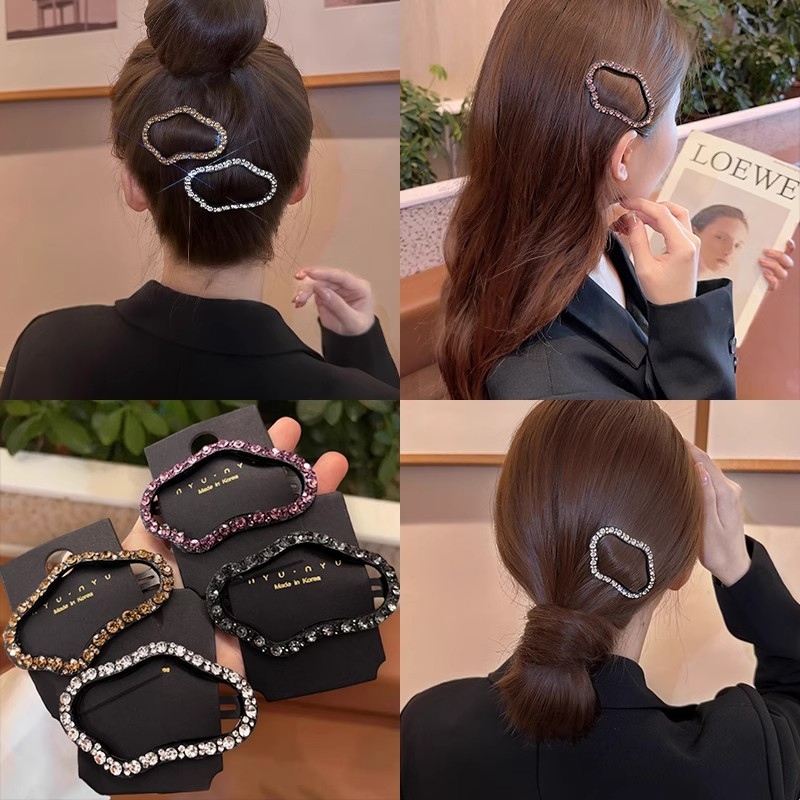 เกาหลี ผู้หญิงใหม่สไตล์ดาวห้าแฉก พลอยเทียม เมฆกลวงหน้าผากเรียบกิ๊บ - รูปที่ 2