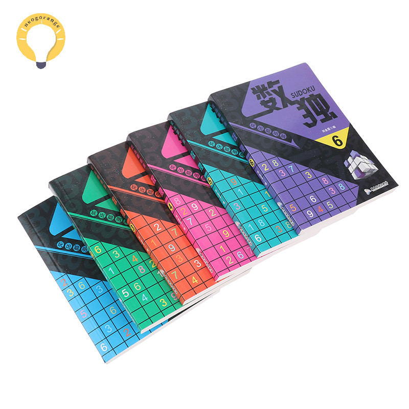 [neogrange] 6 ชิ้น/เซ็ต Sudoku Thinking Game Book เด็กเล่น Smart Brain Number Book TH