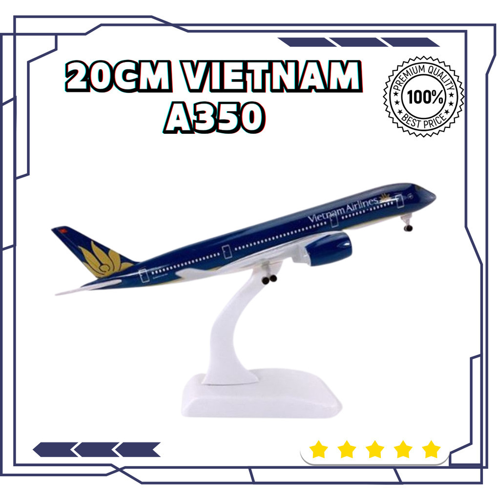 20 ซม.VIETNAM A350 AIRLINES 1:250 โลหะ AIRCRAFT REPLICA DIECAST COLLECTIBLE DISPLAY PLANE ของเล่น