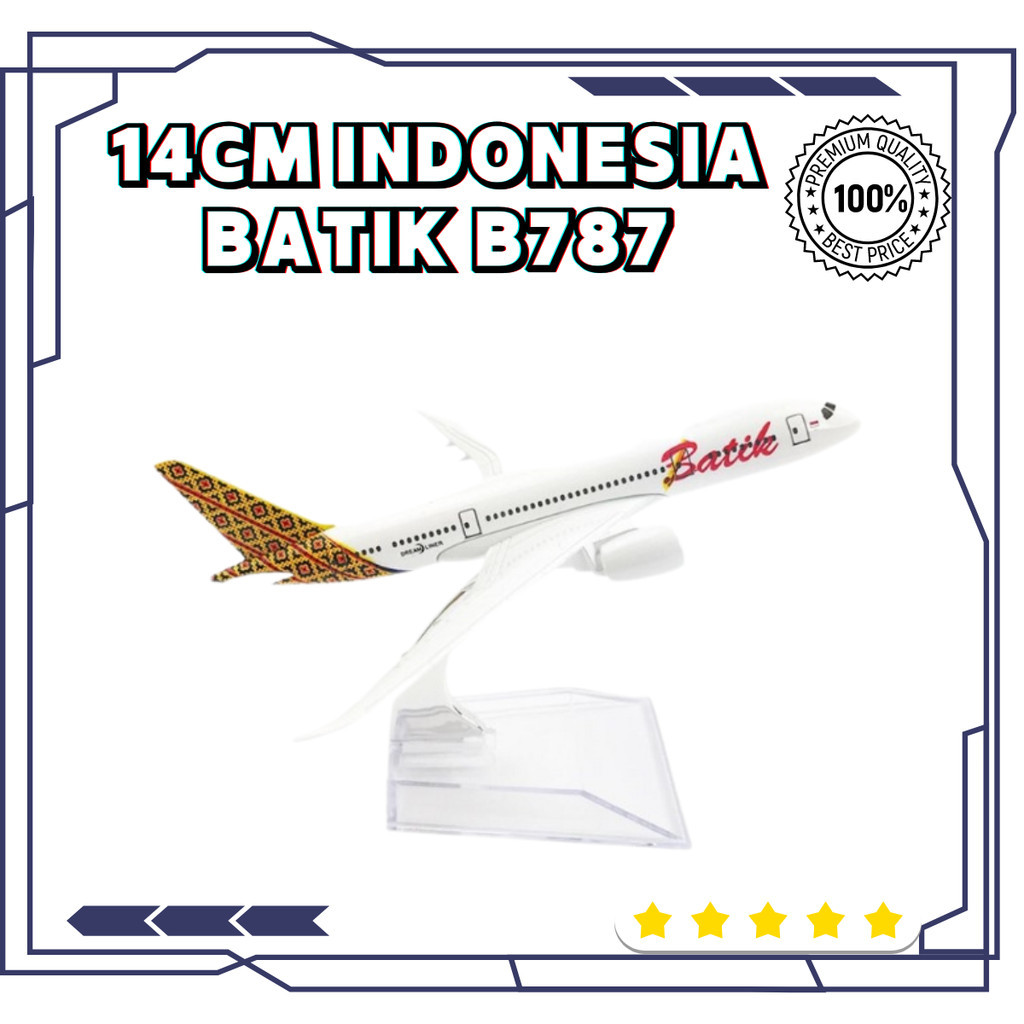 14 ซม.BATIK AIR DREAMLINER BOEING B787 SCALE 1:400 โลหะ AIRCRAFT REPLICA DIECAST COLLECTIBLE DISPLAY