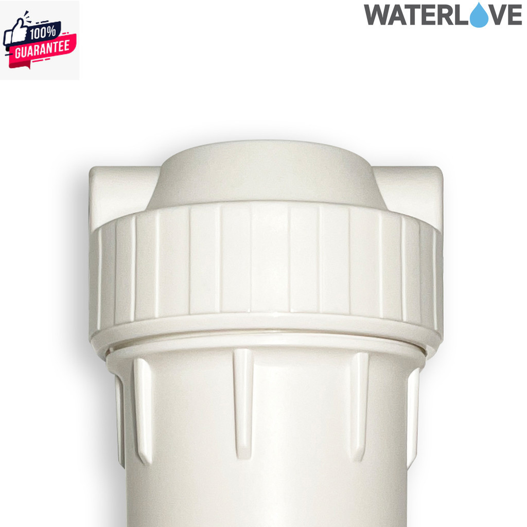 กระอกไส้กรอง Housing  ขนาด 10 นิ้ว 2 หุน หรือ ใช้ต่อกัสาย ¼ นิ้ว สีขาวทึ