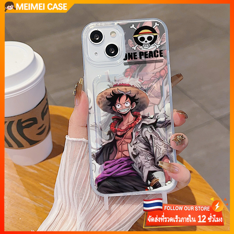 ใช้ได้ Iphone 11 13 12 14 15 Pro MAX 8 7 6S Plus X XR XSMAX กรณีโทรศัพท์มือถือช่องใส่บัตรโปร่งใส pirate กรณีโทรศัพท์