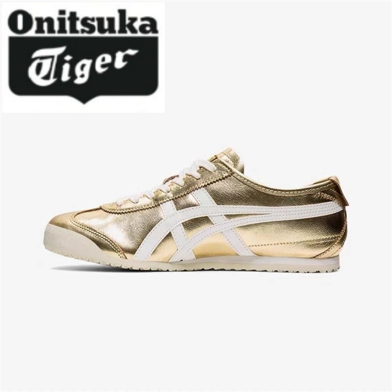 [ของแท้ 100%] รองเท้าลําลอง Onitsuka Tiger Mexico 66 รองเท้ากีฬาสีเงินสําหรับผู้ชายต่ํา