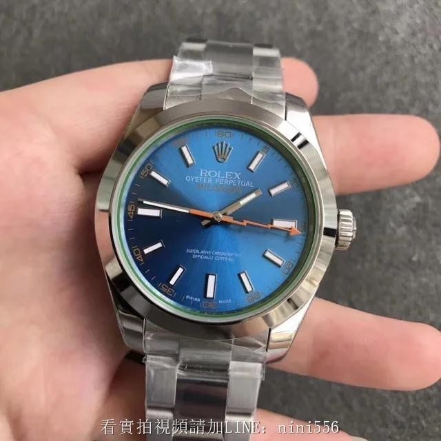 Rolex Rolex (Rolex Rolex ) ซีรีส์ Milgauss M116400จีวี - 0002 แผ่นสีน้ําเงินนาฬิกาชายกลไกอัตโนมัติสี