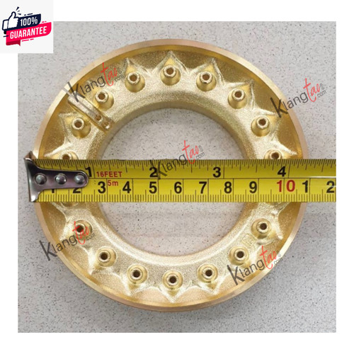 ฝาเฝืองทองเหลืองแท้  วงนอก LUCKY FLAME หัวเตา รุ่น HQ-101, HQ-102, HQ-101S, HQ-102S