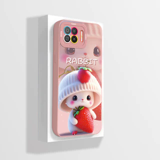 สําหรับ OPPO A73 A93 Reno 4F Reno4 Lite F17 Pro 4G เคสโทรศัพท์ความงามการ์ตูนนักบินอวกาศฝาครอบซิลิโคนกันกระแทกปลอก