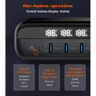 LDNIO A6140C Super fast charging อุปกรณ์ขยายหัวชาร์จ USB-A*3 , USB-C*3 สวิตซ์เปิด-ปิด จอLED รองรับการชาร์140W Max